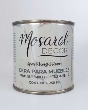 cera sparkling silver para proteger madera natural o sellar pintura chalk, mineral o mate