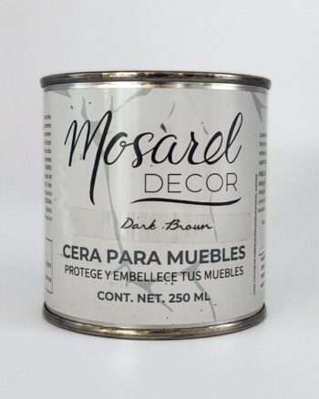 cera dark brown para proteger madera natural o sellar pintura chalk, mineral o mate